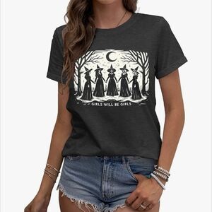 Women's Black Graphic Tee